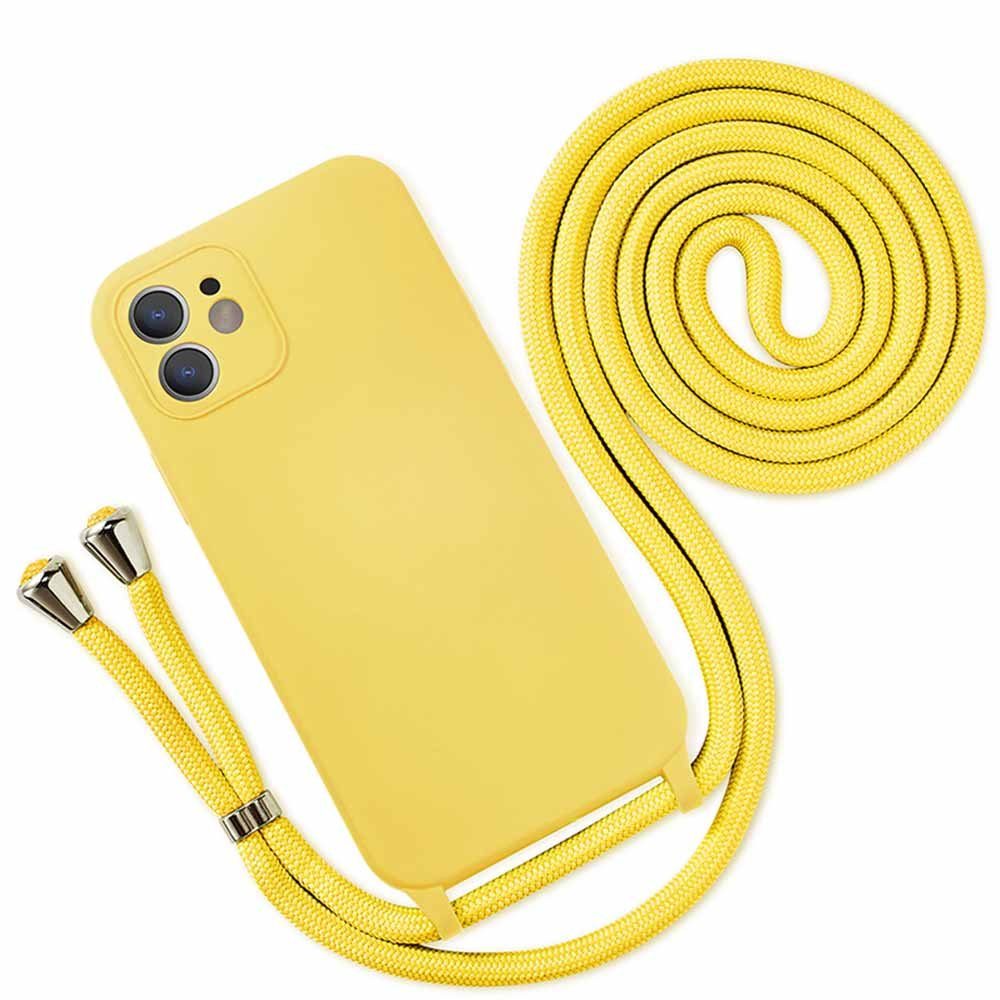 FITSU Handyhülle Handykette für Apple iPhone Hülle mit Band Handyband Case zum Umhängen, Hülle für iPhone 12 Pro, 12, 12 Mini, SE 2022, 11, XS, XR, X, 8, 7, 6