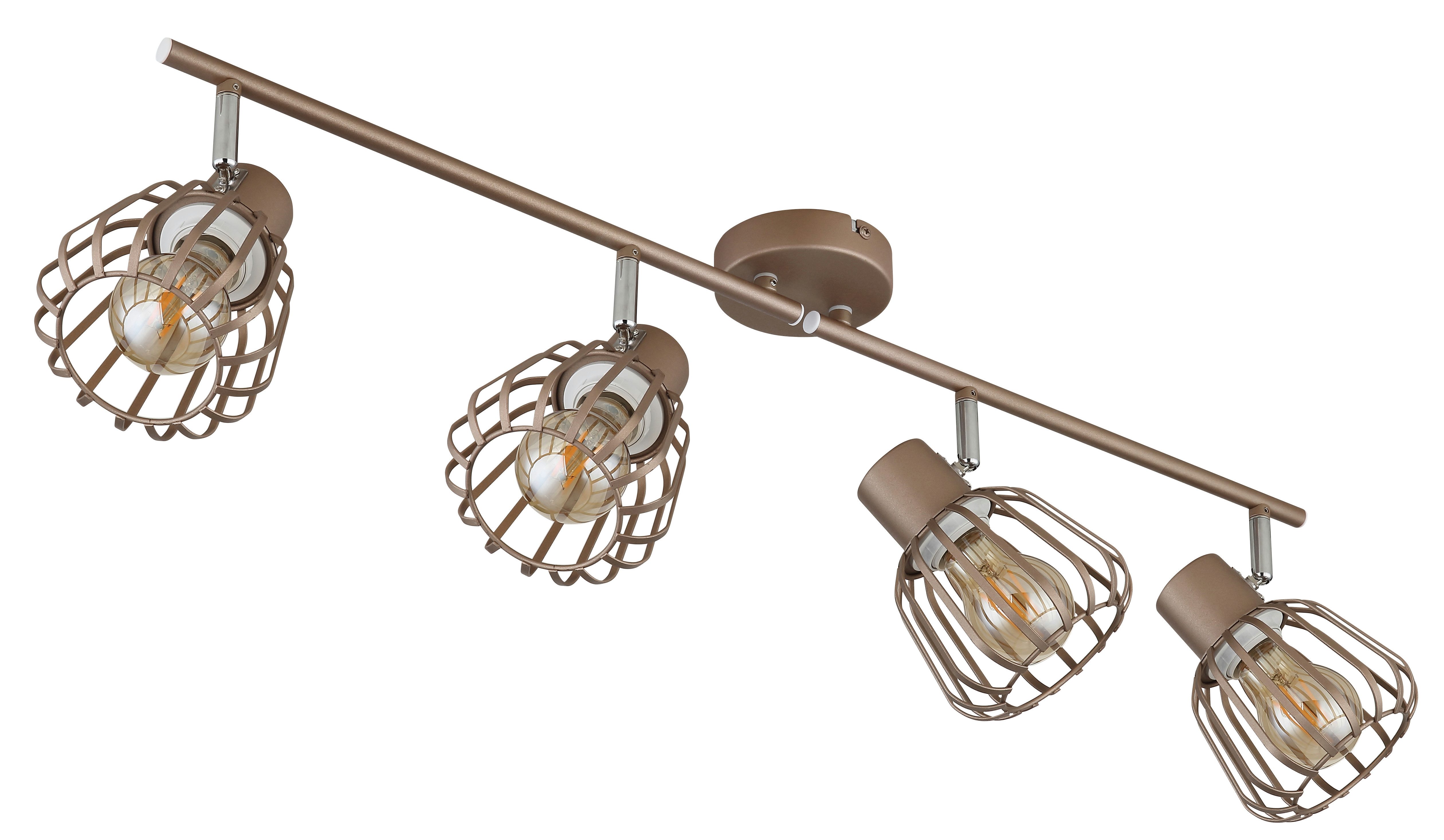GLOBO LIGHTING Deckenstrahler OLIN, ohne Leuchtmittel, Strahler kaffeefarben, schwenkbar, modern & flexibel