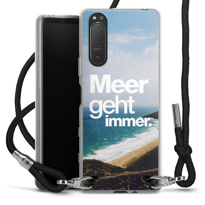 DeinDesign Handyhülle Meer Urlaub Sommer Meer geht immer Sony Xperia 5 II 5G Handykette Hülle mit Band Case zum Umhängen