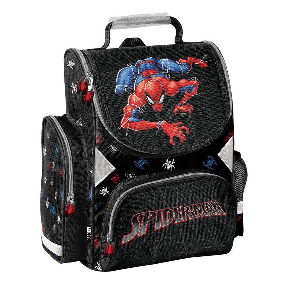 PASO Schulrucksack (Schulset, 10-tlg), Spider-Man Mega Set XXL 10-teilig – Schwarz