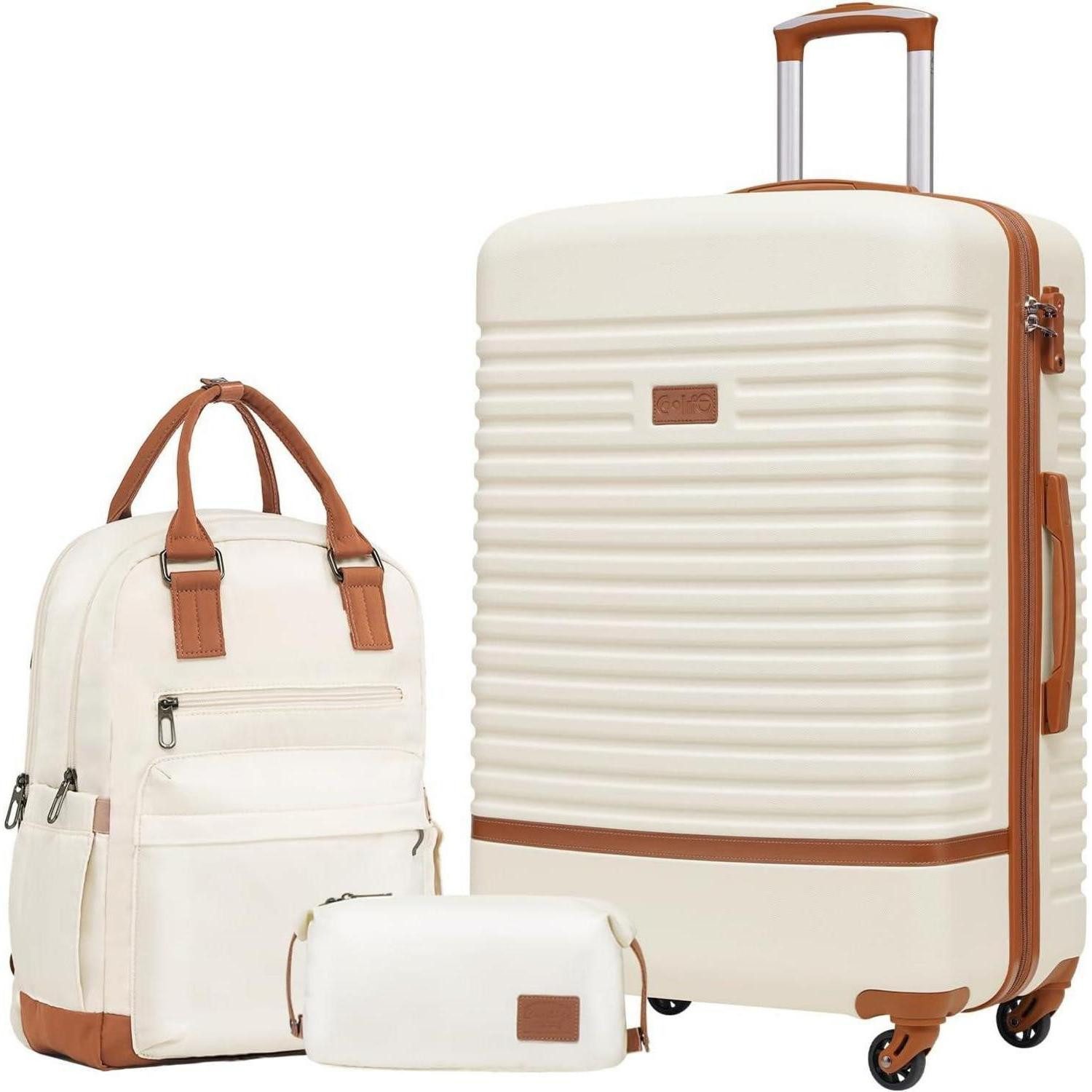 LuxusKollektion Kofferset Hartschalen Koffer Set 3tlg ABS Trolley 4 Rollen TSA Reiseset