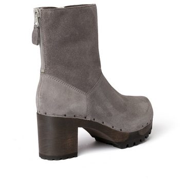 Softclox OLYMPIA Kaschmir grau (dunkel), Winter, Holz, Clogs, Damen, bequem Stiefelette