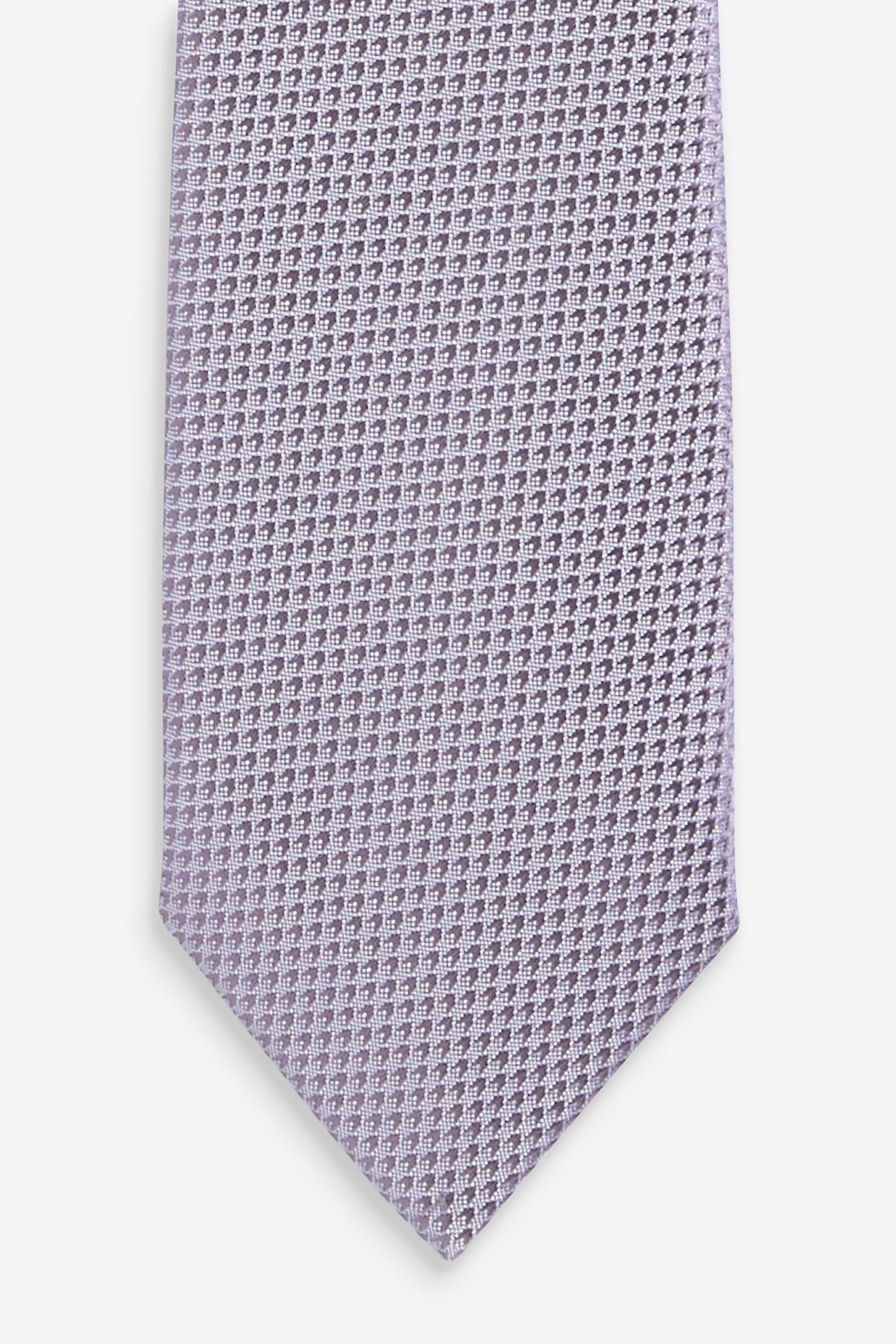 Strukturierte (1-St) Lilac Next Krawatte Purple Seidenkrawatte- Schmal