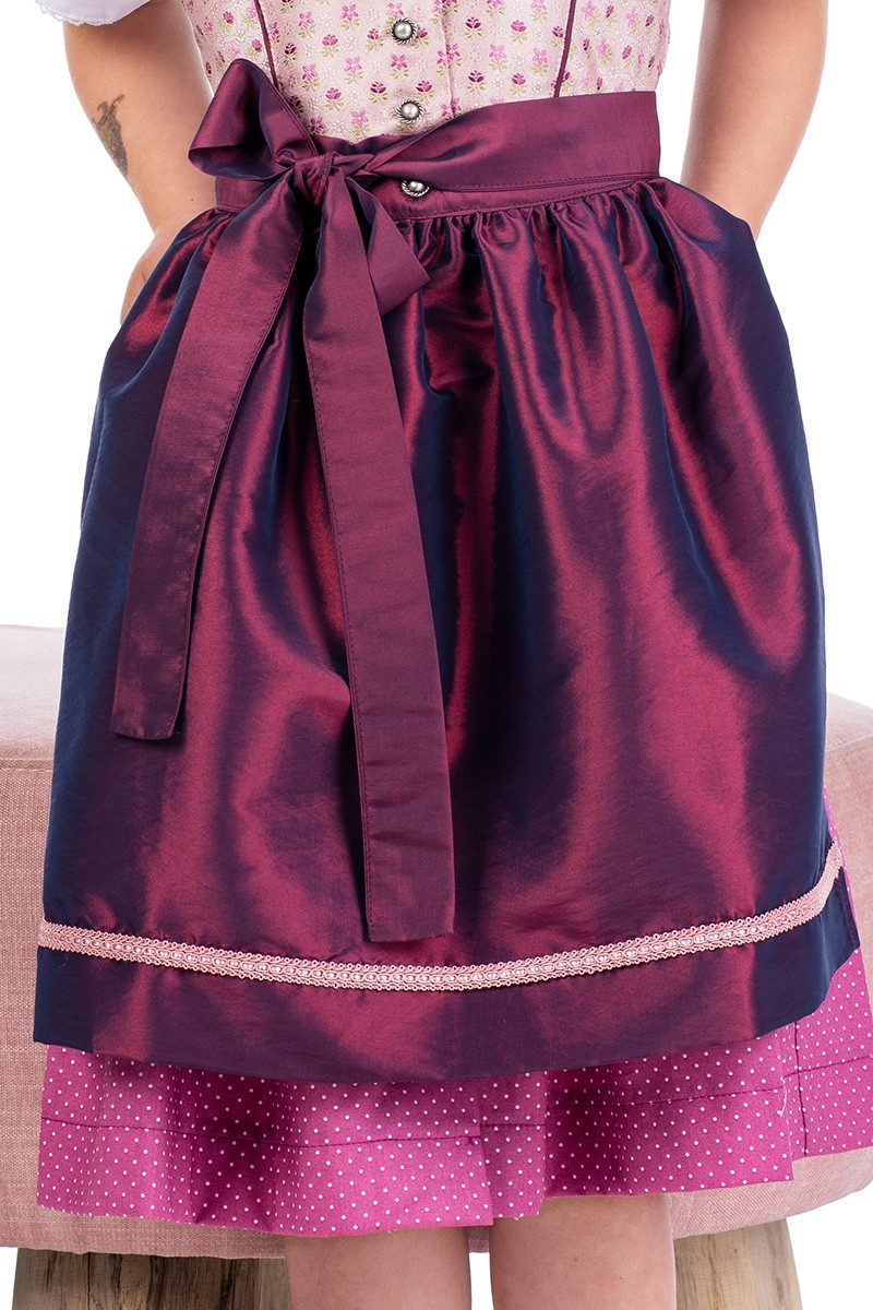 Isar-Trachten Dirndl Kinderdirndl 3tlg. - TALISA - altrosa/bordeaux