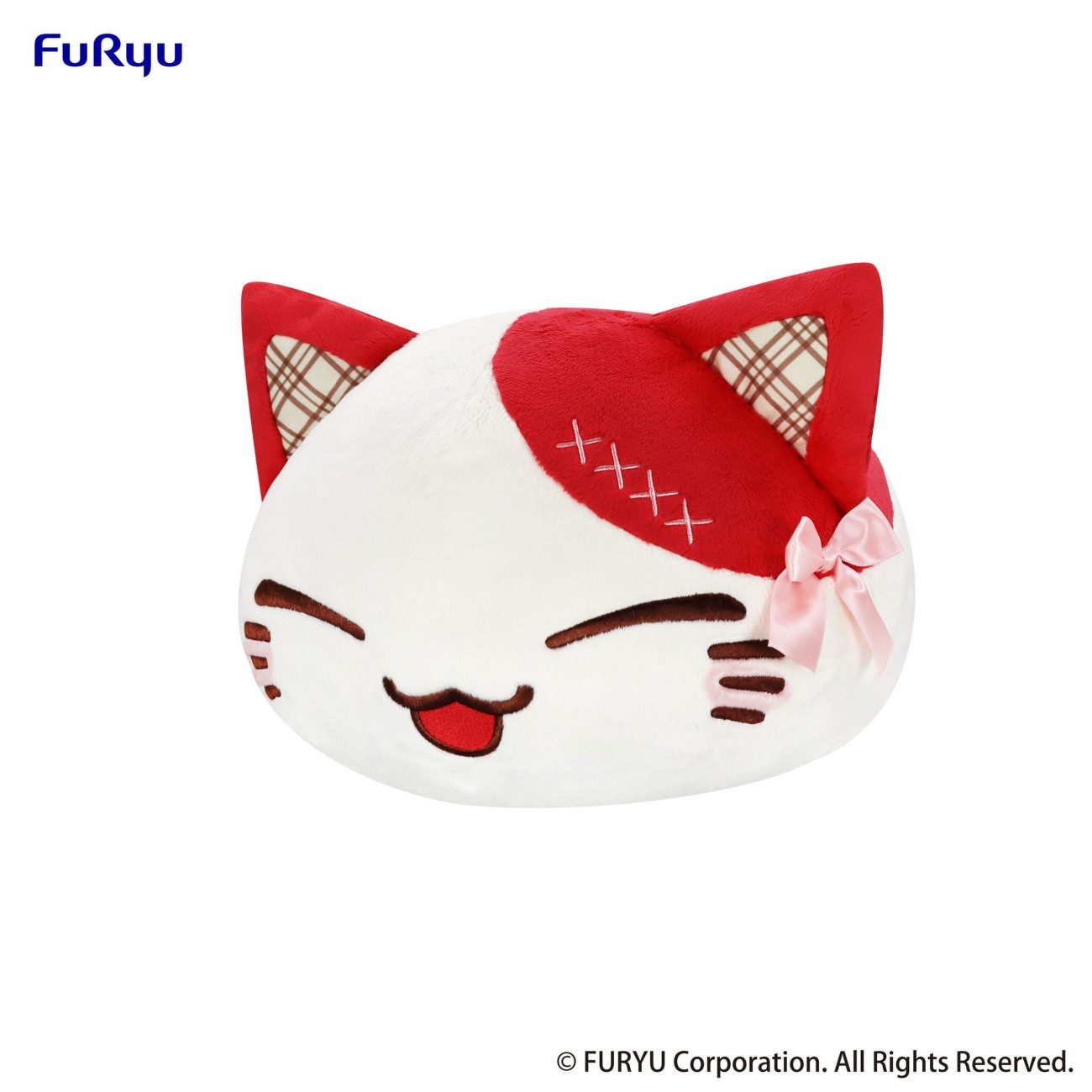 FuRyu Plüschfigur Nemuneko Cat Sweet Big Plush Plüschfigur Red 35 cm