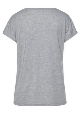 Vivance T-Shirt mit Neonprint, Kurzarmshirt, lockere Passform