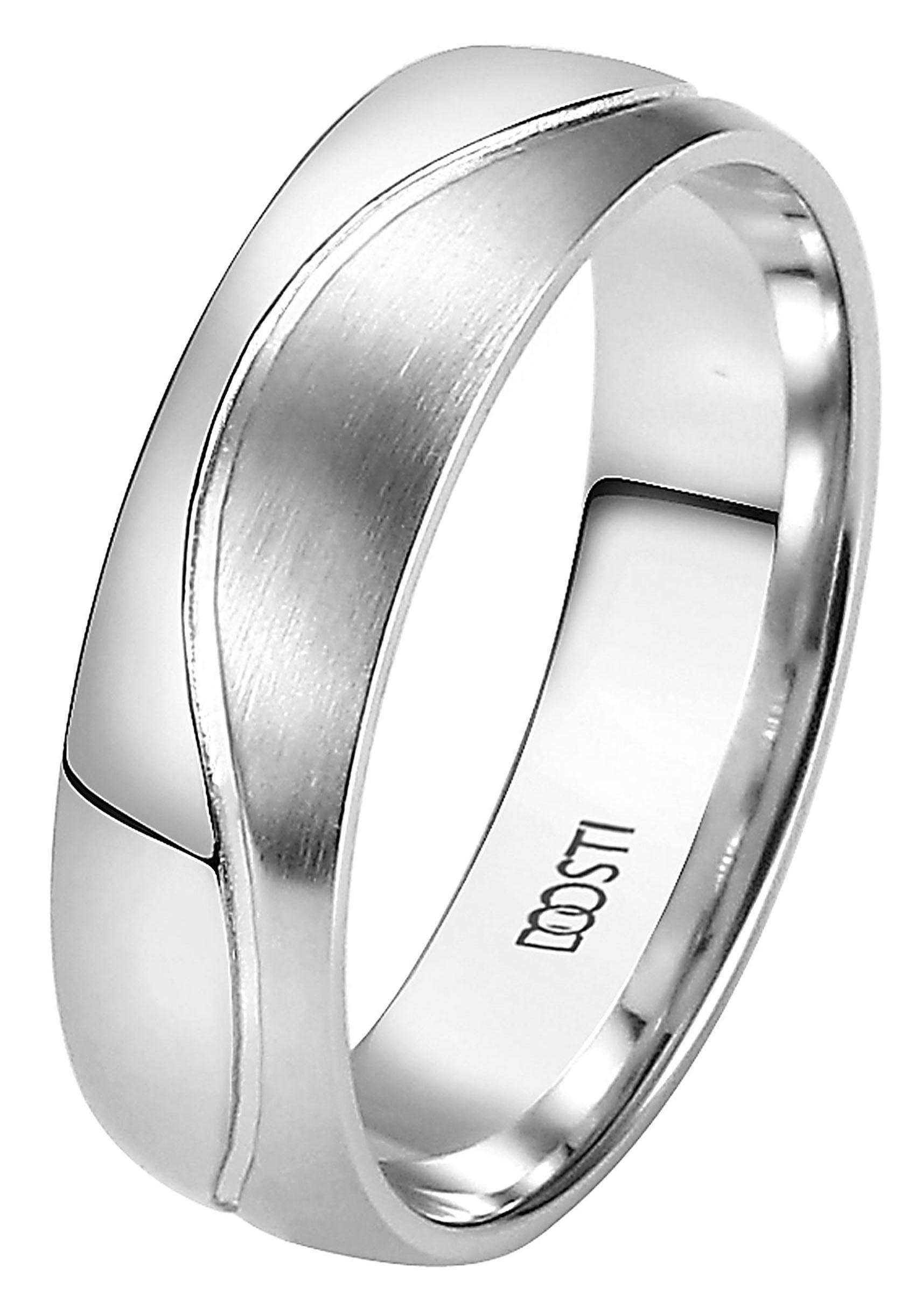 Germany, Partnerring Geschenk o. ohne Ehering Trauring LIEBE, Made in Trauring Edelstahl mit Schmuck DOOSTI Zirkonia