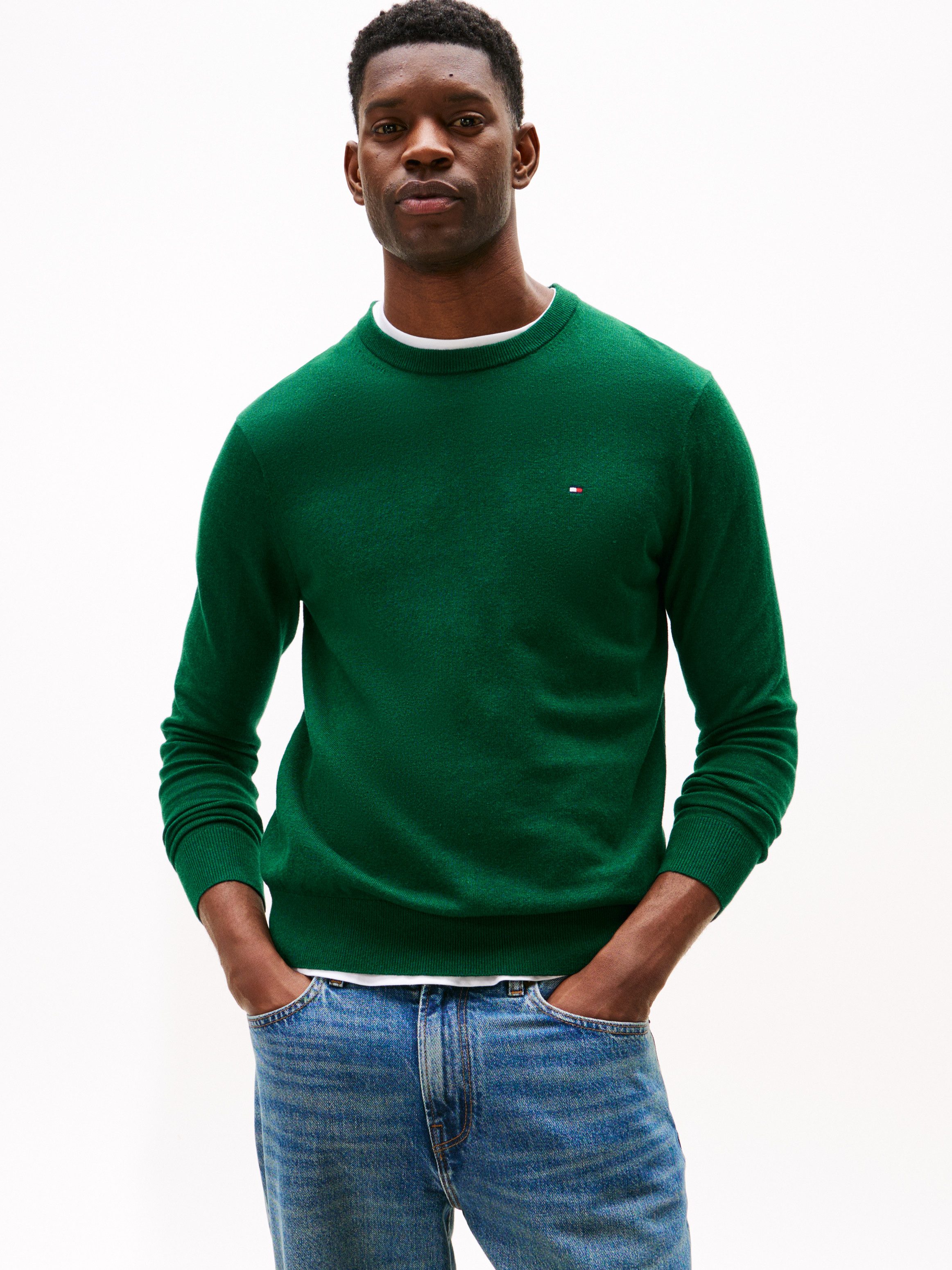 Tommy Hilfiger Rundhalspullover PIMA ORG CTN CASHMERE CREW NECK