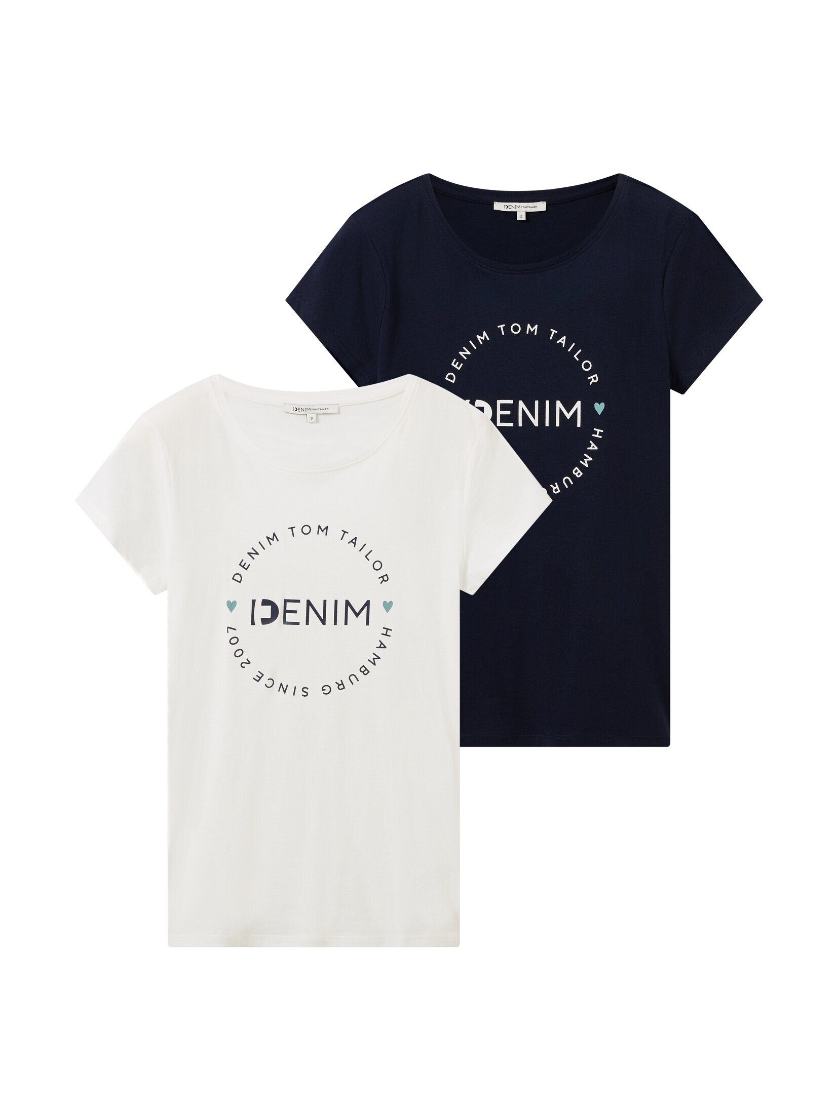 TOM TAILOR Denim T-Shirt T-Shirt (im Doppelpack) Print T-Shirt im 2er-Pack günstig online kaufen