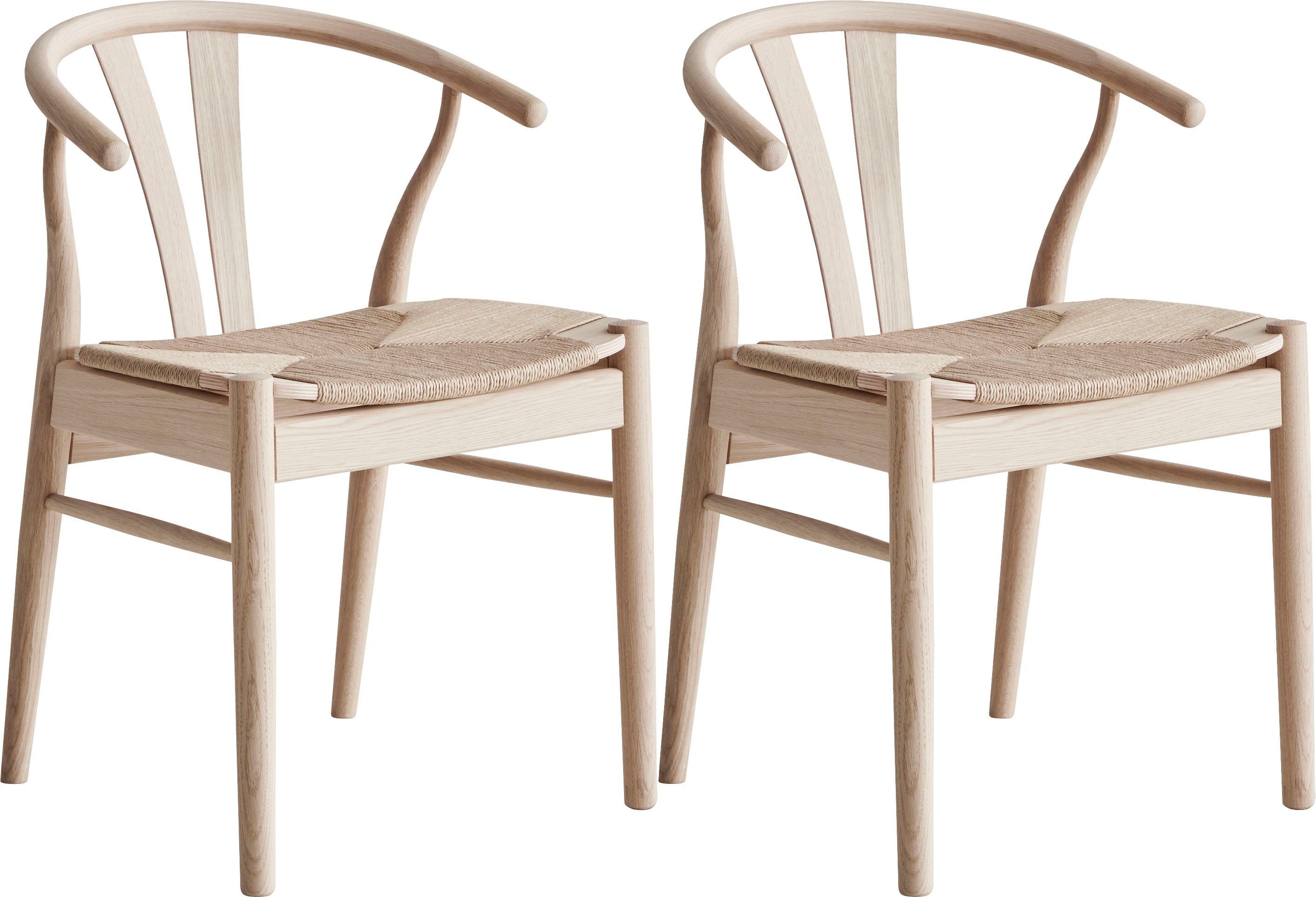 Hammel Furniture Holzstuhl Findahl by Hammel Frida (Set, 2 St), Massivholz, mit Flechtsitz, versch. Farbvarianten