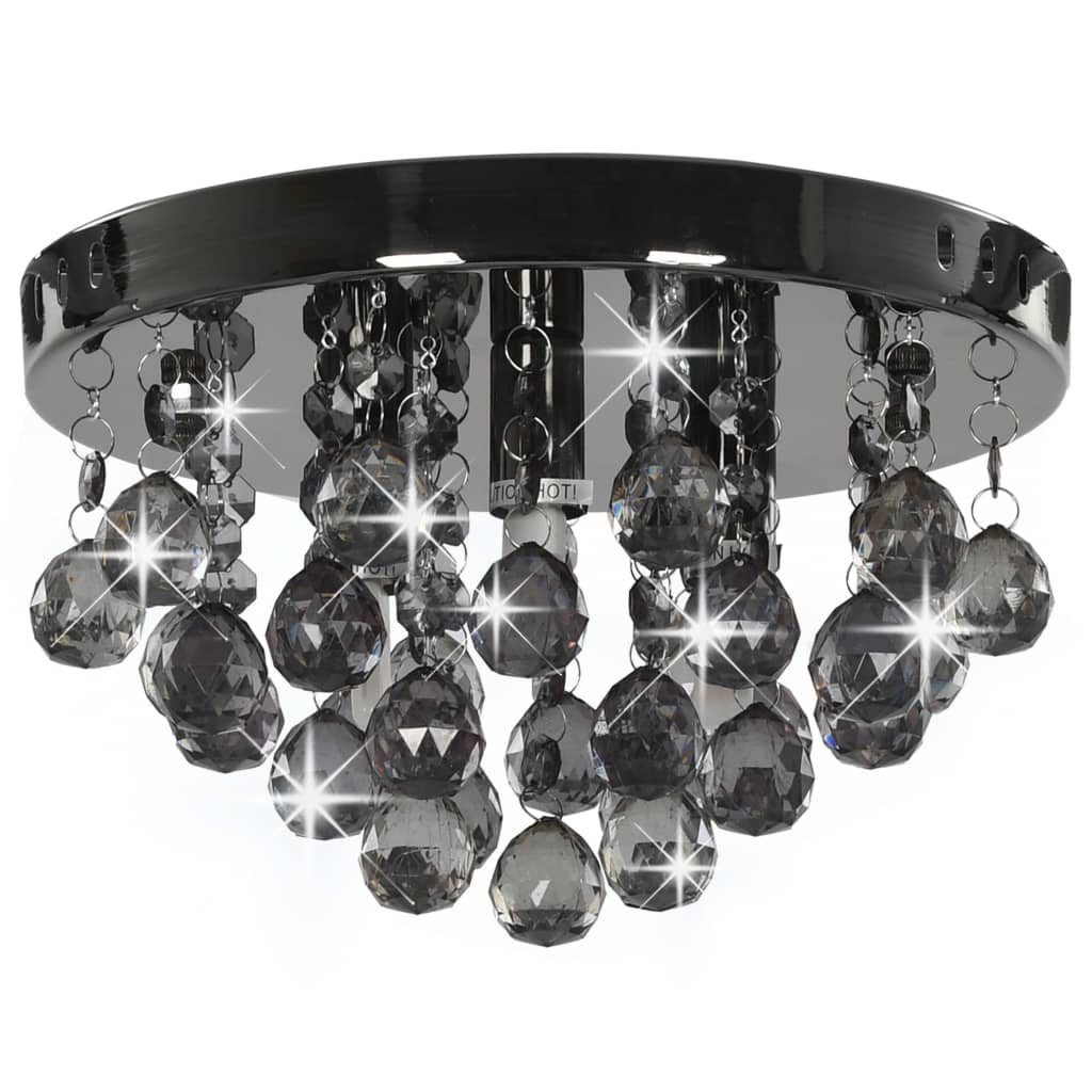 vidaXL Deckenleuchten NA Deckenlampe Lampe Leuchte Deckenleuchte mit Rauchschwarzen Perlen S