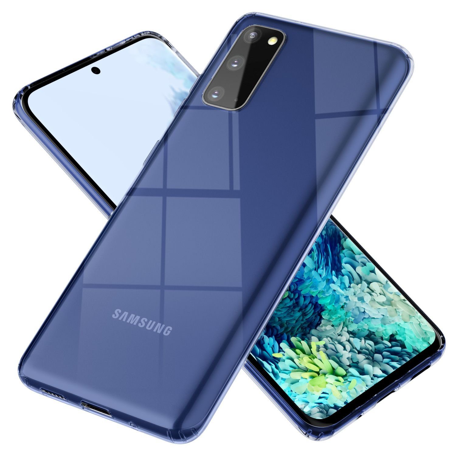 Nalia Smartphone-Hülle Samsung Galaxy S20 FE, Klare Hybrid Hülle / Harte Rückseite / Kratzfest / Super Transparent