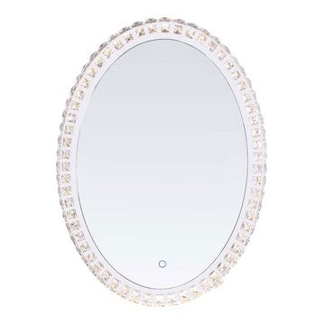 Globo Spiegel, Wandspiegel mit Beleuchtung Badezimmerspiegel Kristalle