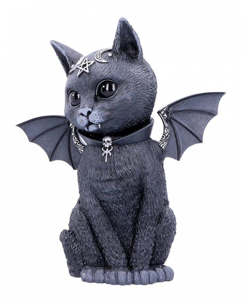 Katze im Flügeln Desig Schwarze Malpuss Dekofigur mit Okkult Horror-Shop
