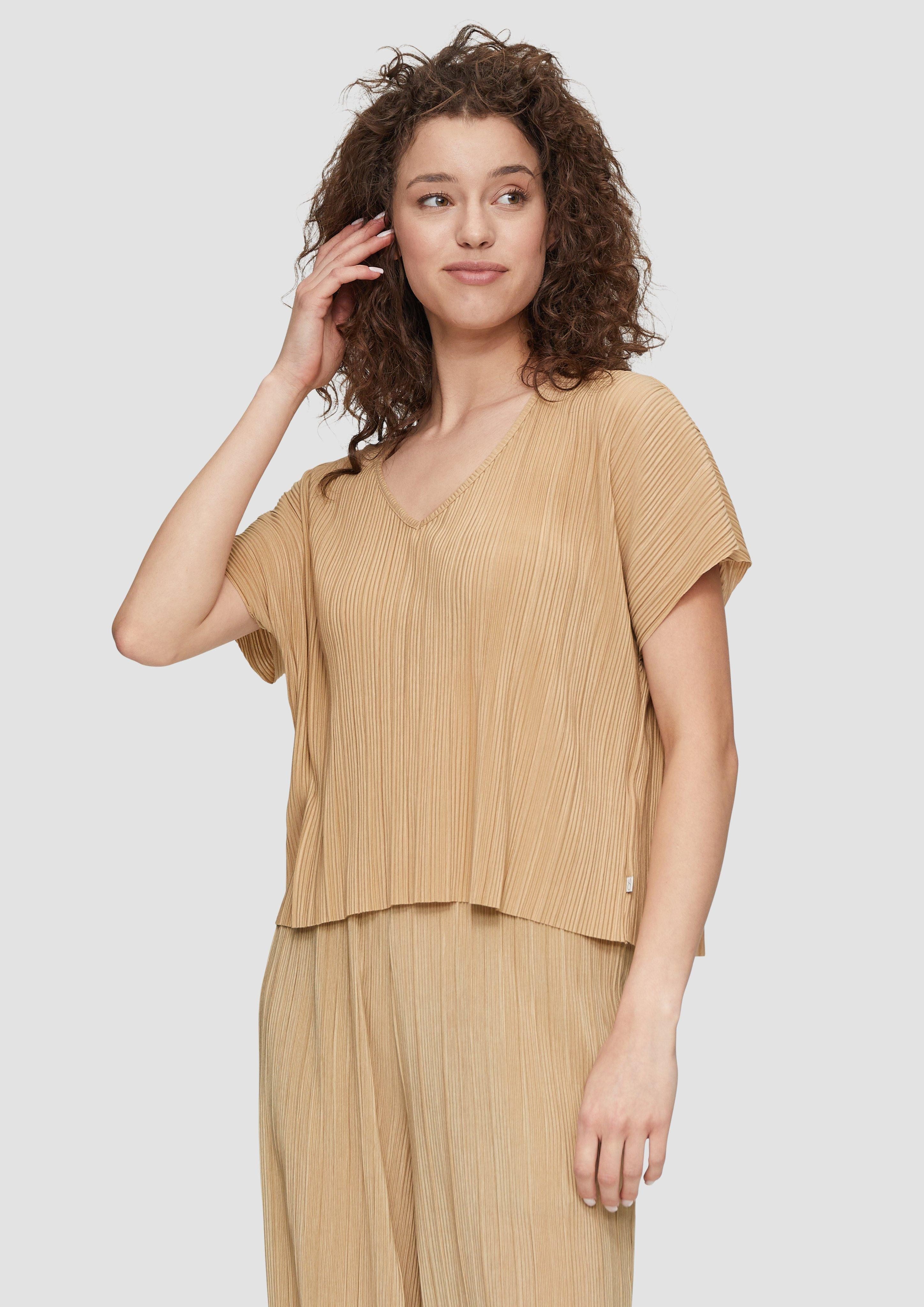 Kurzarmshirt T-Shirt im Relaxed Fit mit Strukturmuster