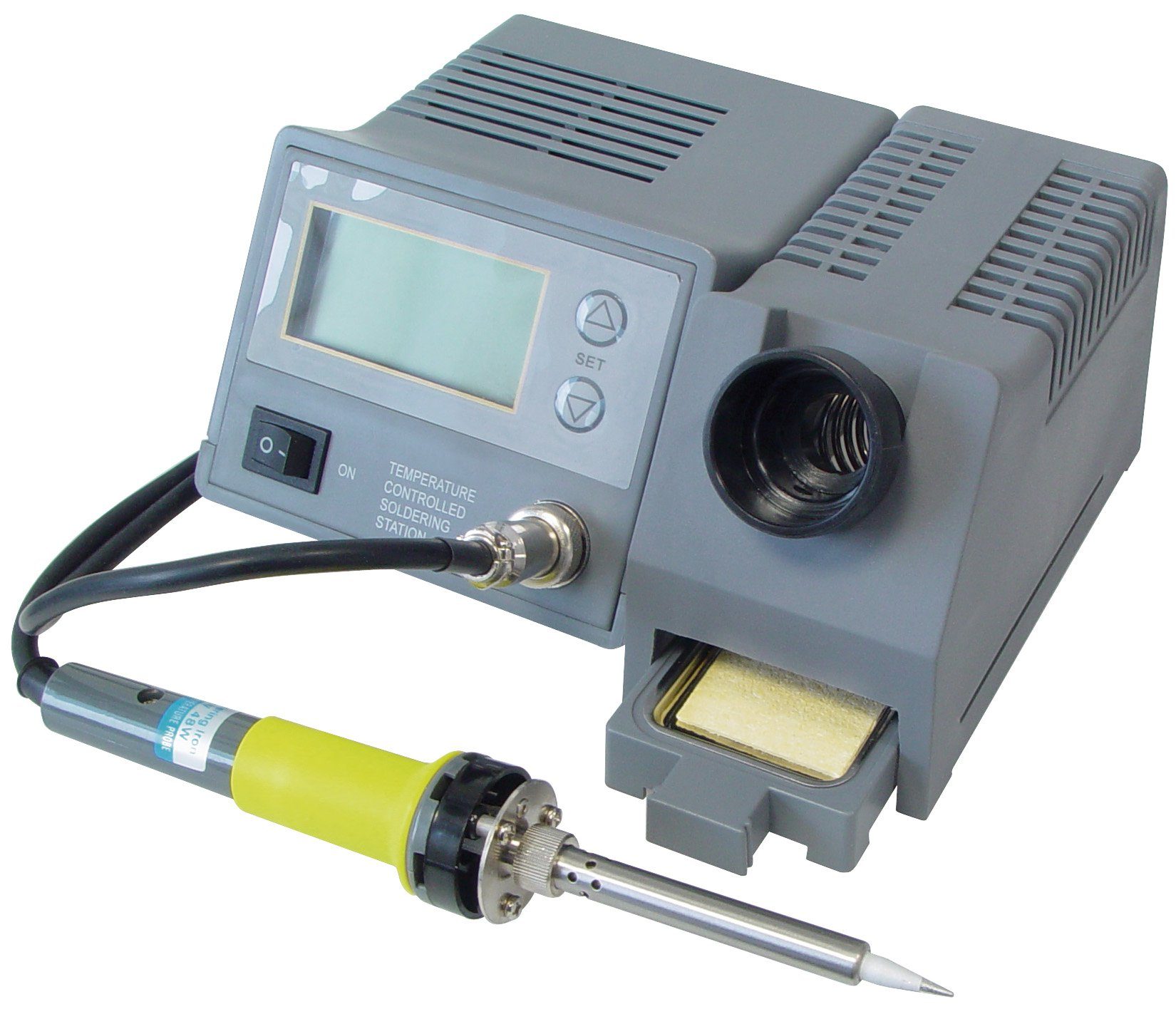 Transmedia Elektroschweißgerät, Lötstation, elektronisch temperaturgesteuert L) LCD-Anzeige (ZLS mit 2