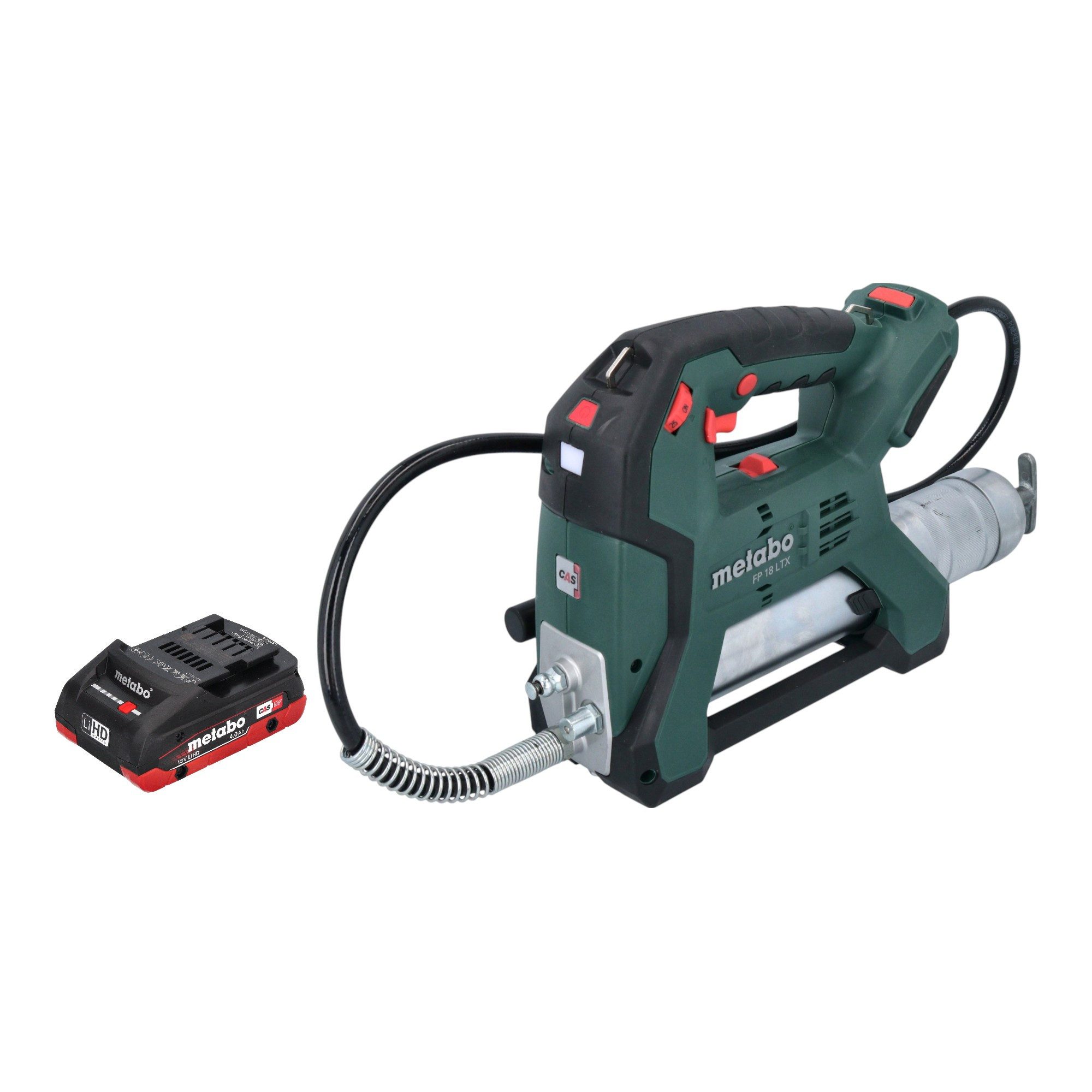 metabo Werkstattpresse FP 18 LTX Akku Fettpresse 18 V 690 bar + 1x LiHD Akku 4,0 Ah
