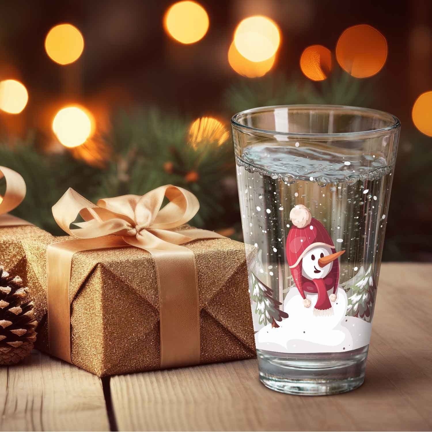 als zum Schneemann, für Glas, Glas Geschenk und GRAVURZEILE Kinder Weihnachtsmotiv Glas, Weihnachtszeit Wichteln Zur