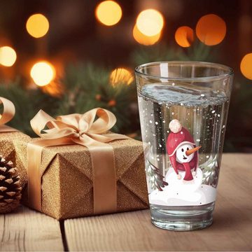 GRAVURZEILE Glas Weihnachtsmotiv Schneemann, Glas, Glas, Zur Weihnachtszeit zum Wichteln und als Geschenk für Kinder
