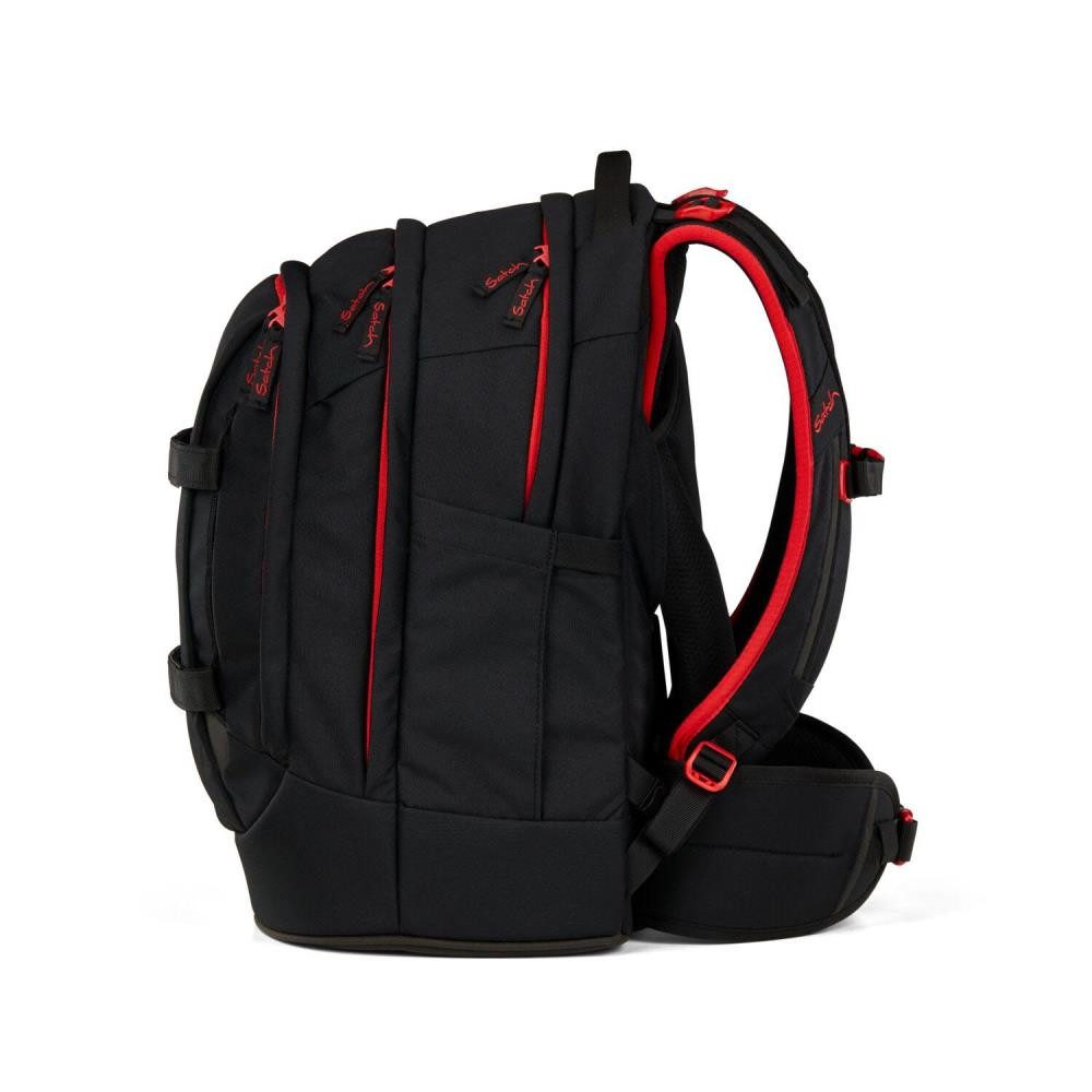Satch Schulrucksack Pack (4tlg., inkl. Schlamperbox, Regenhülle und Geldbörse)