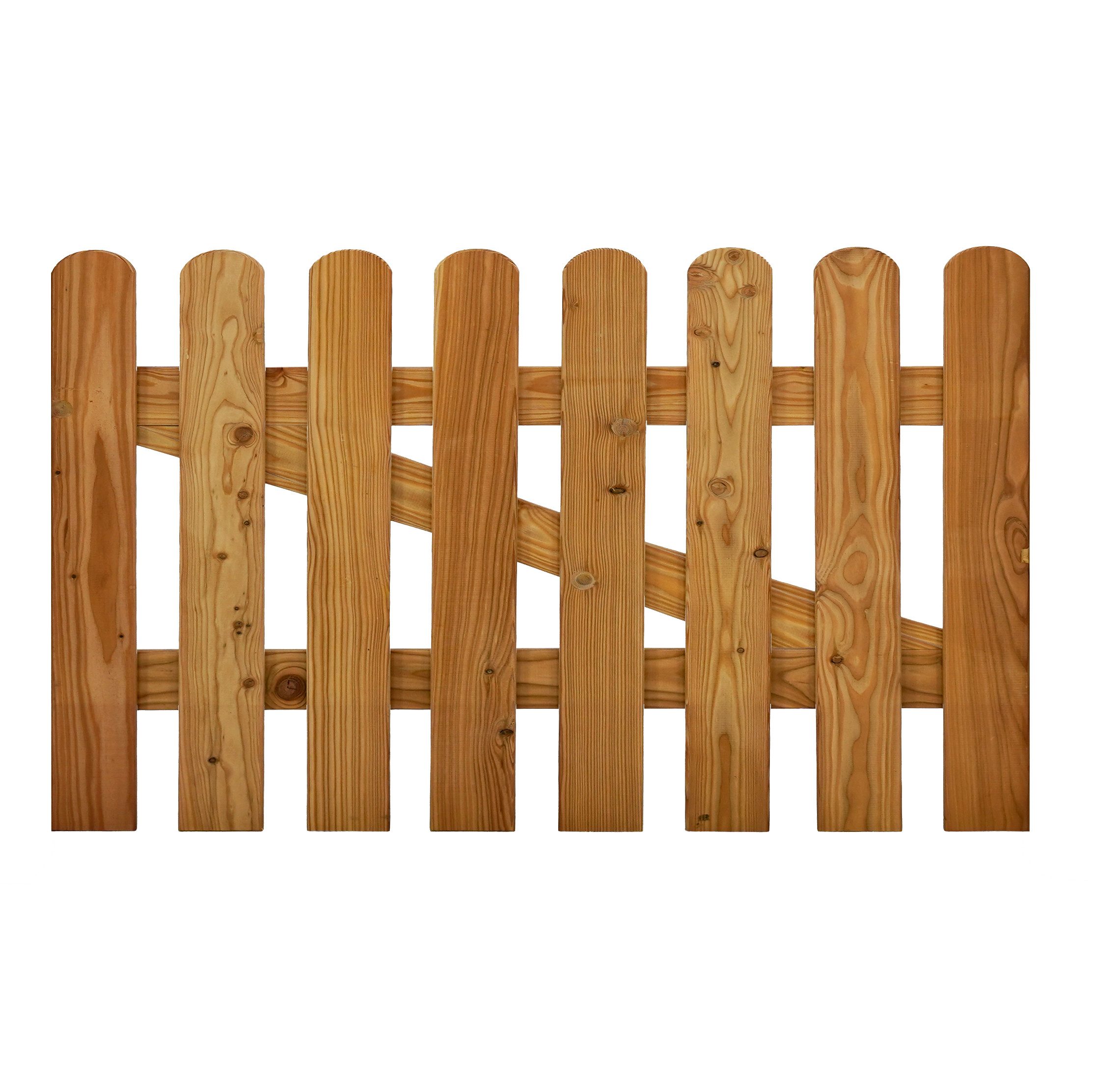 GartenLand Zauneinzeltür Vorgartentor Mailand Lärche – Naturbelassen, (Set, Ohne Pfosten, 100x60 cm), Gartentor, Lärche