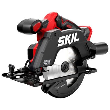 SKIL Akku-Handkreissäge 20V 3551 CC 165mm Akku-Kreissäge (1x2.5Ah), Akku-Handkreissäge SKIL 3520 Hartmetallbestücktes Sägeblatt (24 Zähne, Ø 165 mm, Holz) Parallelanschlag Staubbeutel Staubsaugeradapter Sechskantschlüssel