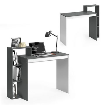 Vicco Schreibtisch Bürotisch Arbeitstisch PC-Tisch LEO Anthrazit Weiß