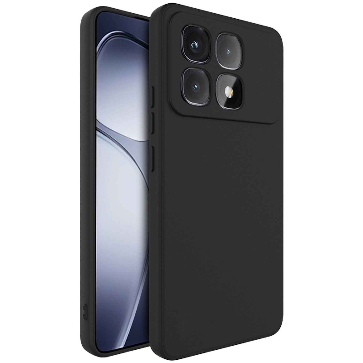 Wigento Handyhülle Für Xiaomi 14T Pro Silikon TPU Schutz Hülle Dünn Case Flexibel Schwarz, Stilvolle TPU Hülle, präzise Aussparungen, schützend