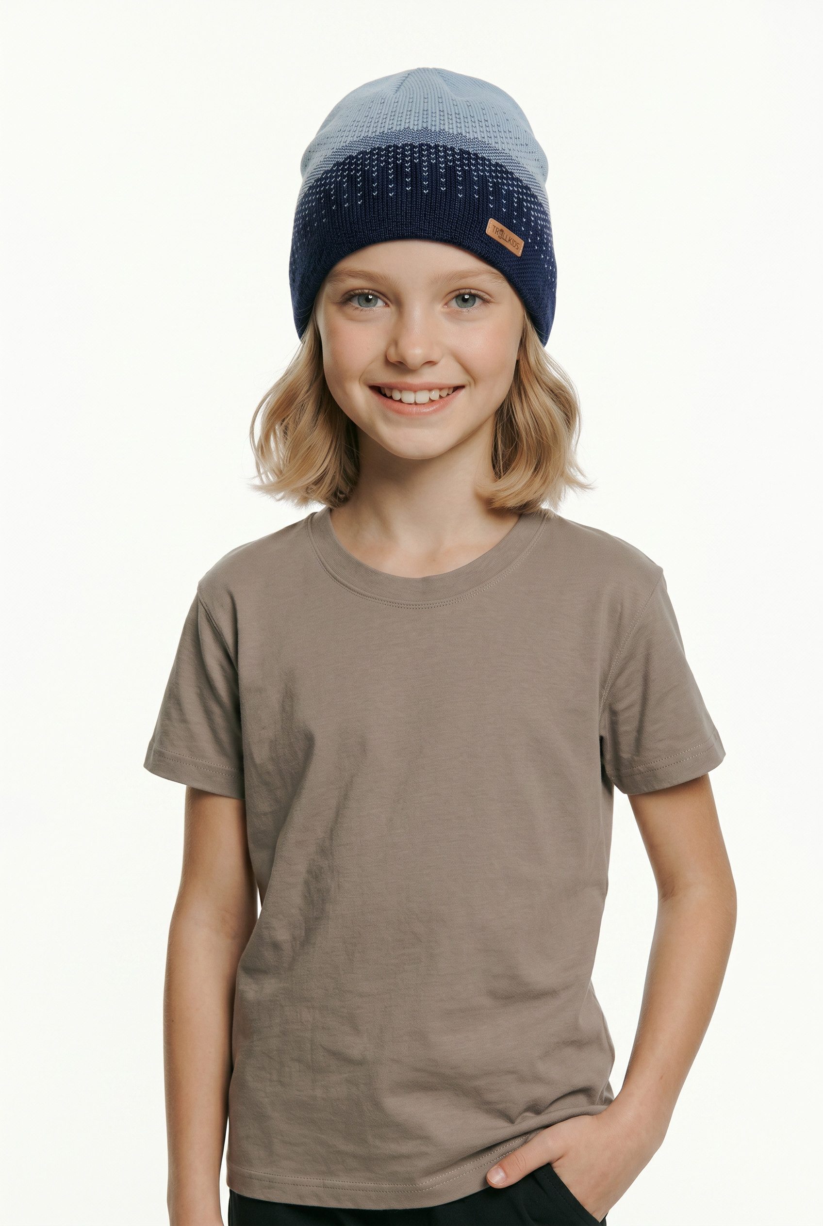 TROLLKIDS Strickmütze KIDS MERINO CAP mit Jacquard-Muster, atmungsaktiv