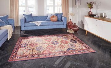 Teppich Afghan Kelim, ELLE DECORATION, rechteckig, Höhe: 5 mm, Orient Optik, Vintage Design, gekettelt, kräftige Farben