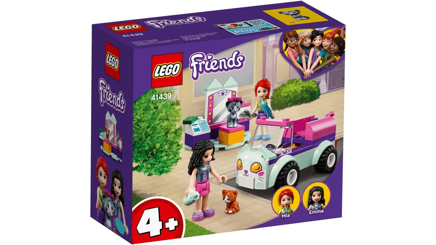 LEGO® LEGO® Friends 41439 Mobiler Katzensalon Konstruktionsspielsteine, (60 St)