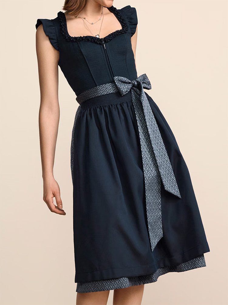 Krüger Madl Dirndl Dirndl Mavie 70cm Länge blau
