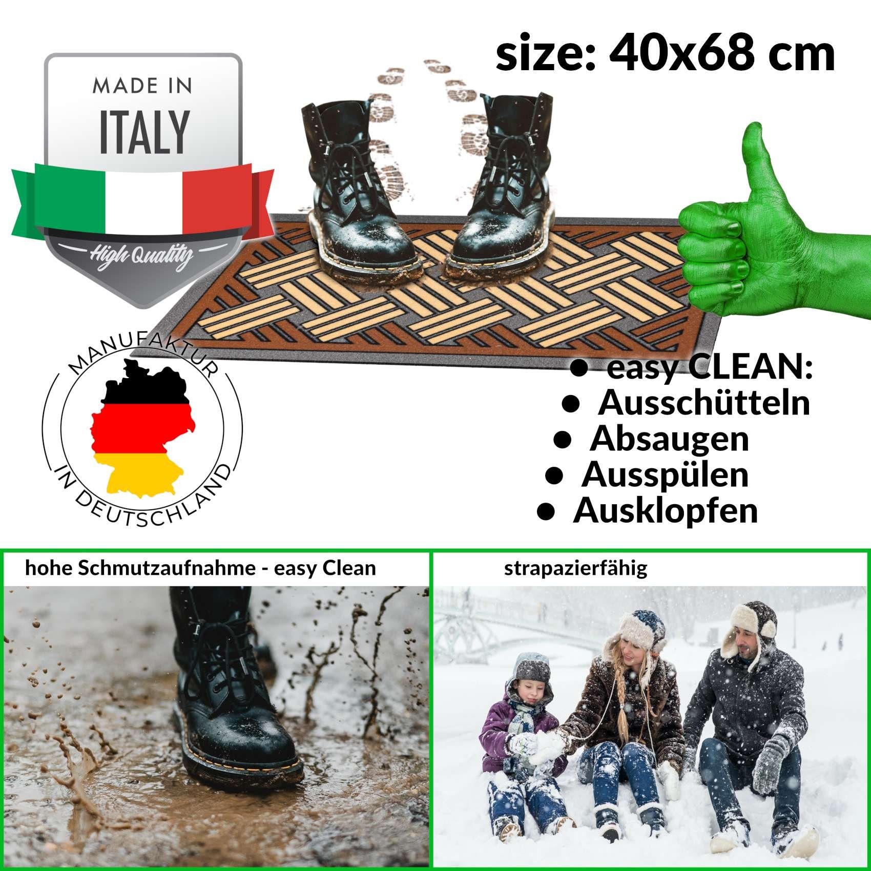 ANRO Fußmatte Rutschfeste Gummibasis Türmatte Schmurzfangmatte, günstig online kaufen