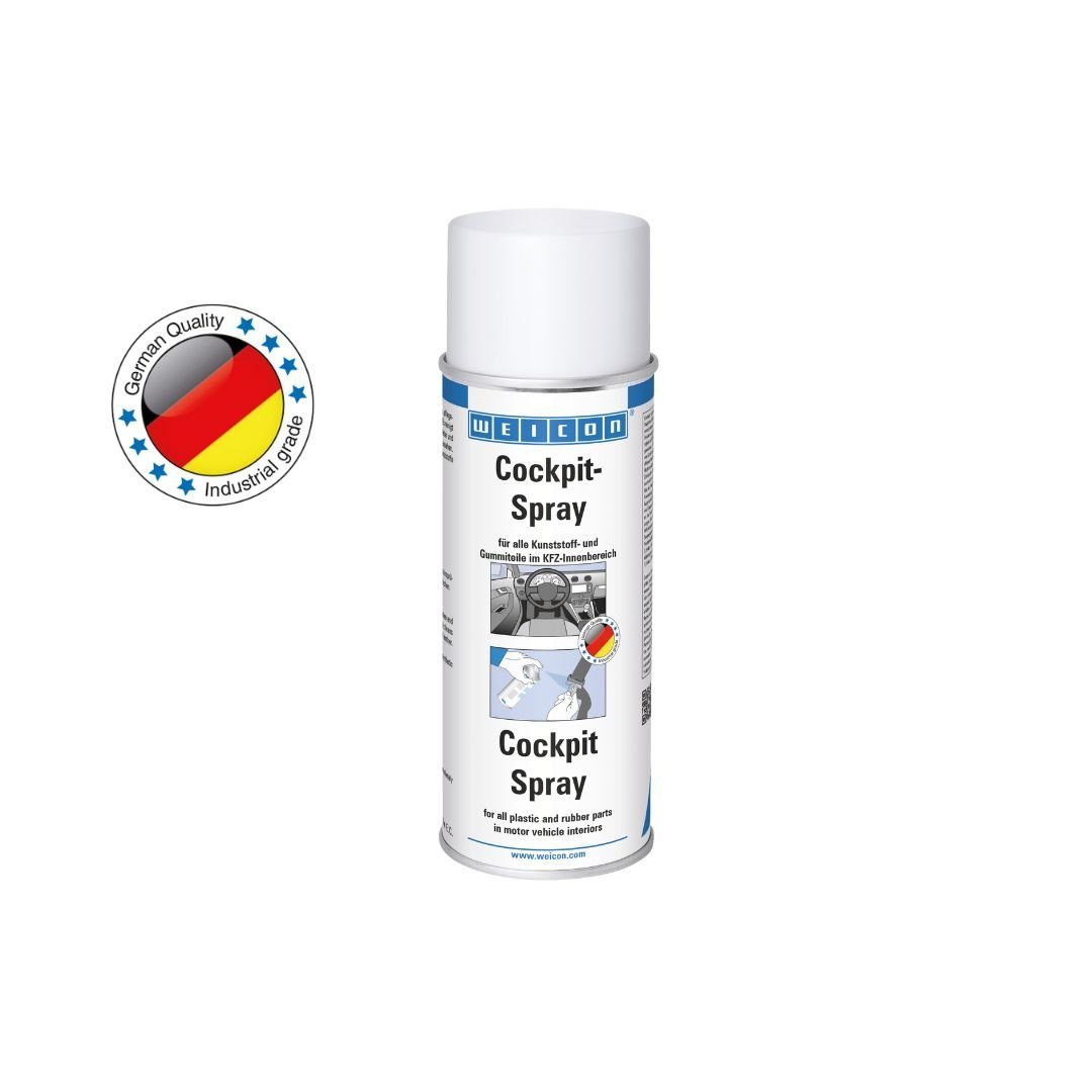 WEICON Cockpit-Spray, Armaturenreiniger für Fahrzeuge, 400 ml Cockpit-Reiniger (Dose, [- Pflege- & Schmiermittel für den KFZ-Innenbereich)