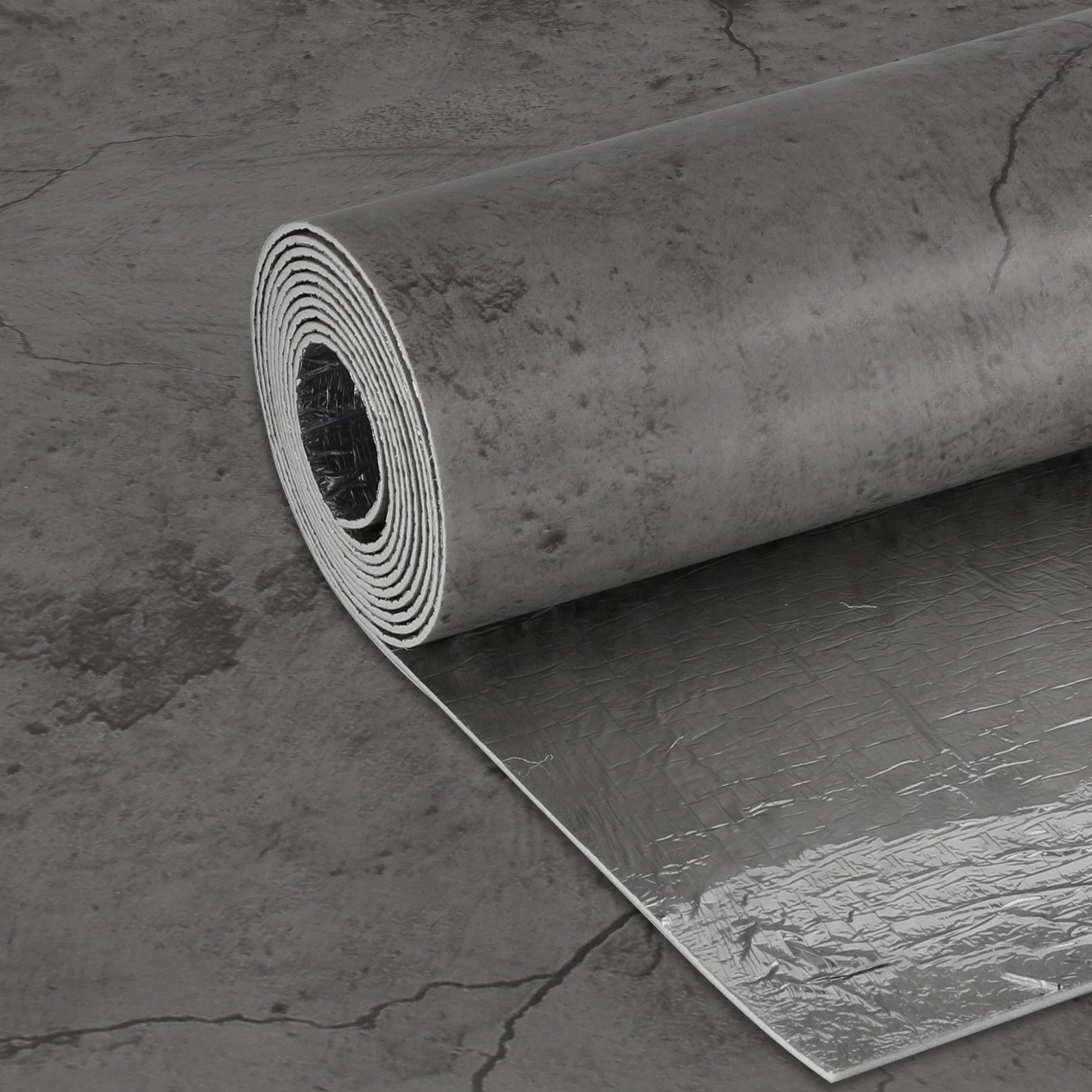 BlingBin Möbelfolie Selbstklebende abziehbare Folie mit Beton-Rissoptik in Grau 40×300 cm, (1 Stück, 1St.}, 40x300cm), Zement-Optik für Möbel, Küchenrückwände und Schränke