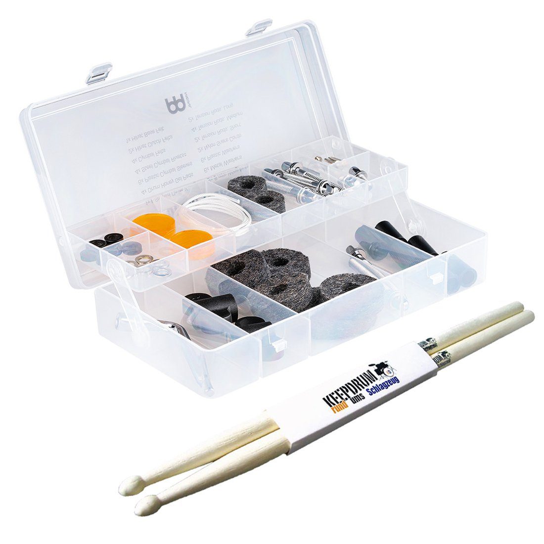 Meinl Cymbals Schlagzeug Meinl MDTK Drum Tech Kit mit Schlagzeugstöcken