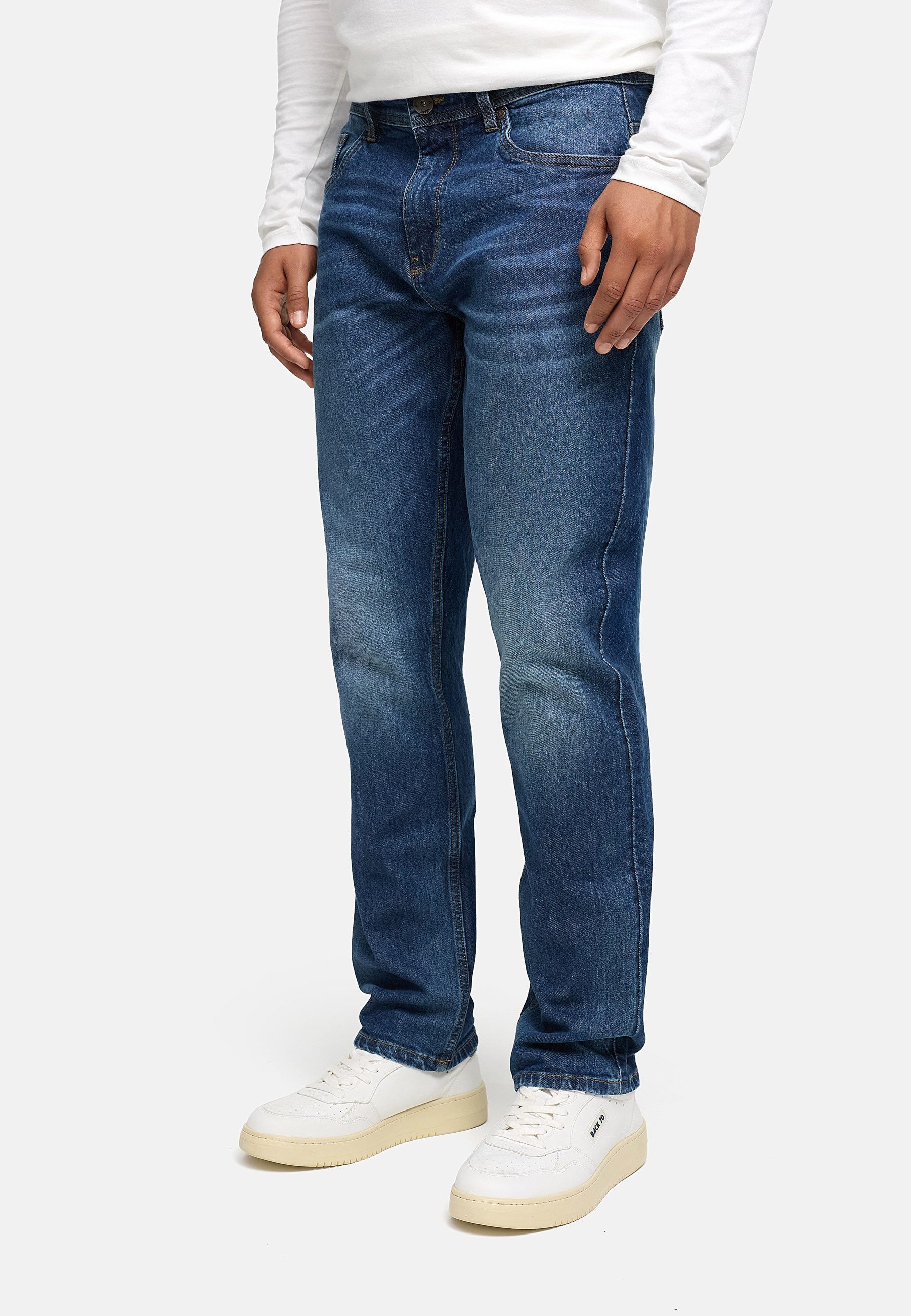 Indicode Regular-fit-Jeans Herren INValoy Jeanshose mit Stretch aus Baumwolle Bequeme Jeanshose in Regular Fit mit Stretch-Anteil für hohen Komfort