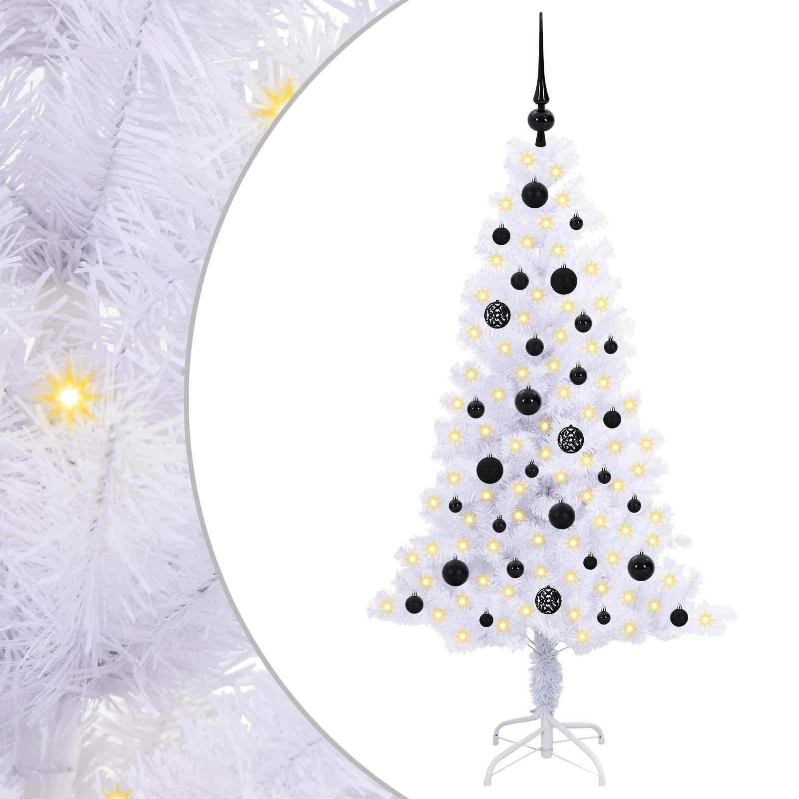 Künstlicher Weihnachtsbaum Künstlicher Weihnachtsbaum Weiß 150 cm PVC und Stahl