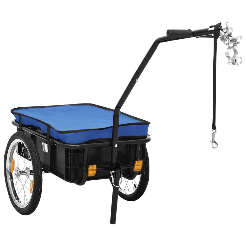 vidaXL Fahrradlastenanhänger Fahrradanhänger und Handwagen 155x60x83 cm Stahl Blau
