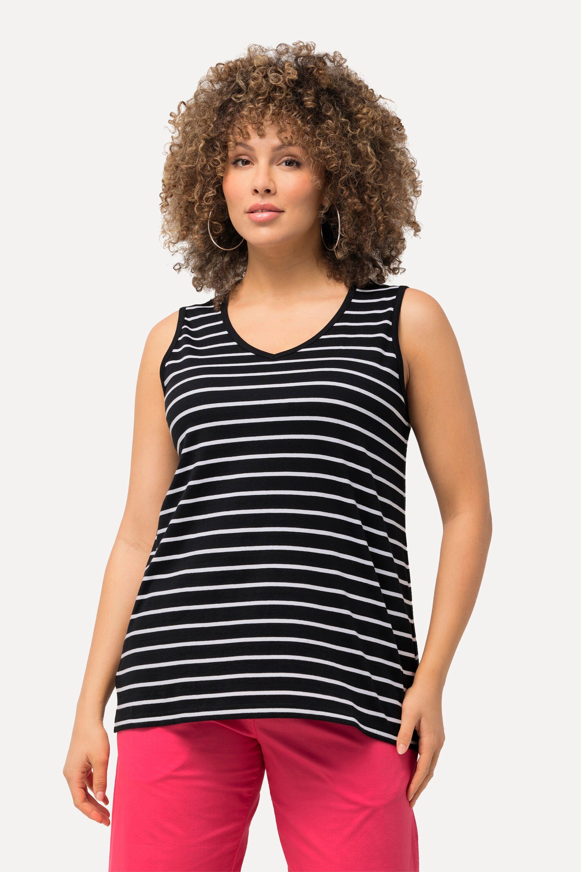 Ulla Popken Longtop Top 2er-Pack Ringel/uni günstig online kaufen