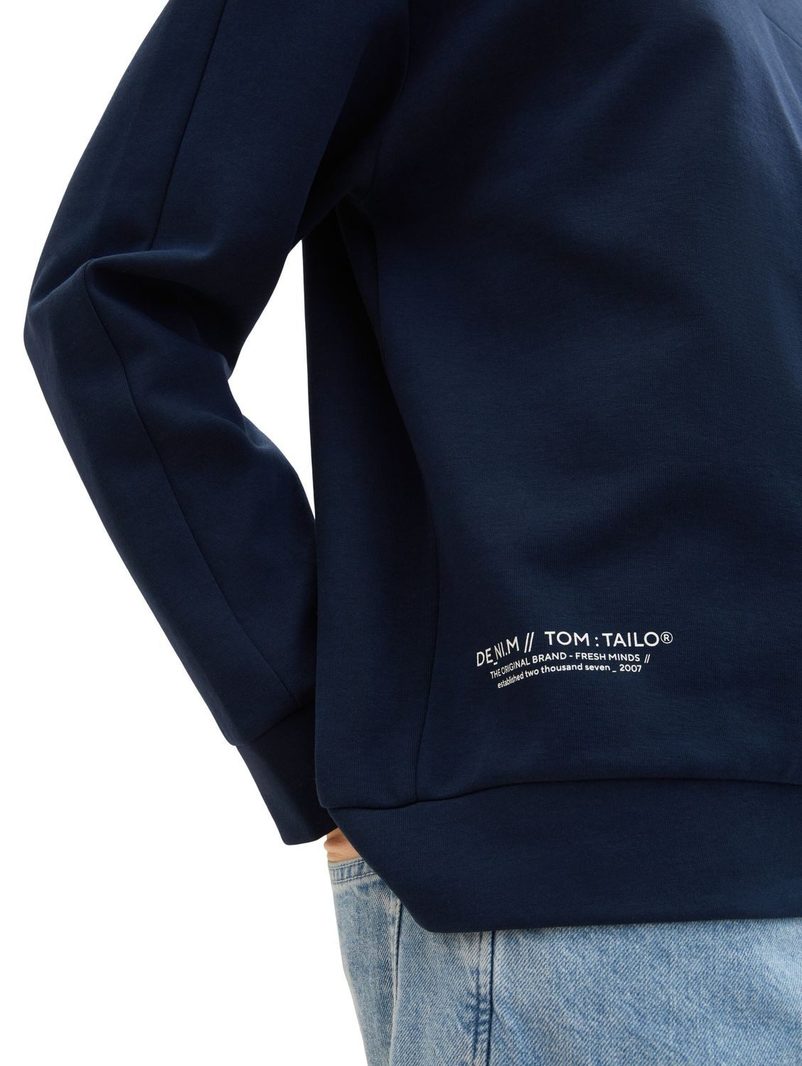 TOM TAILOR Denim Sweatshirt RELAXED CREW aus Baumwolle
