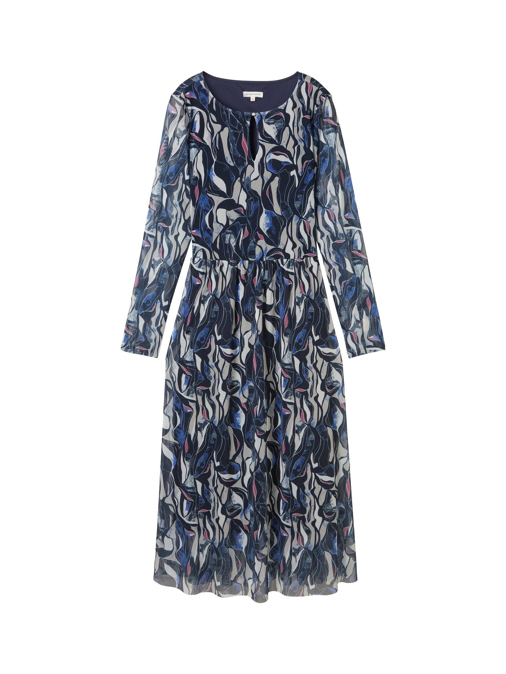 TOM TAILOR Sommerkleid Kleider & Jumpsuits Mesh-Midikleid mit Muster günstig online kaufen