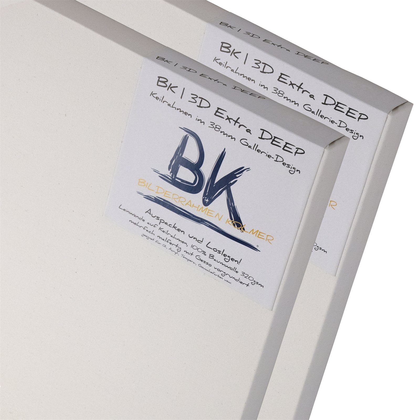 Keilrahmen 2x BK DEEP EDGE KEILRAHMEN 30x30cm, Leinwände extra hohen Keilrahmen