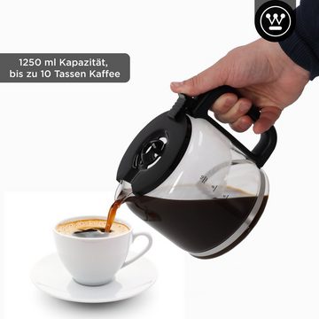 Westinghouse Filterkaffeemaschine WKCMR621 Retro, 1,25l Kaffeekanne, Permanentfilter, 30 min Warmhaltefunktion, Tropfschutz