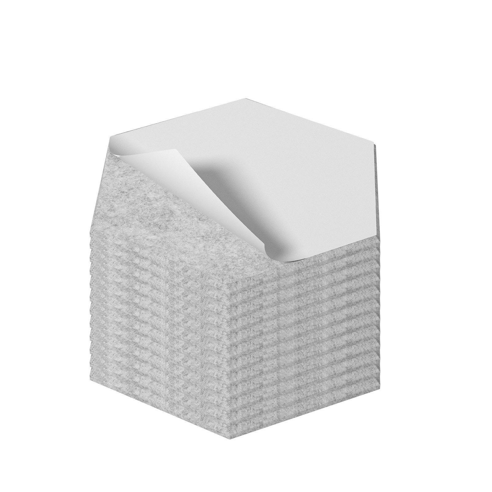 FIVMEN Wandpaneel Akustikpaneele Wand Selbstklebend Schalldämmung 3D Wandverkleidung, Akustik Schwarz/Weiß/Hellgrau 12er/set Polyesterfaser