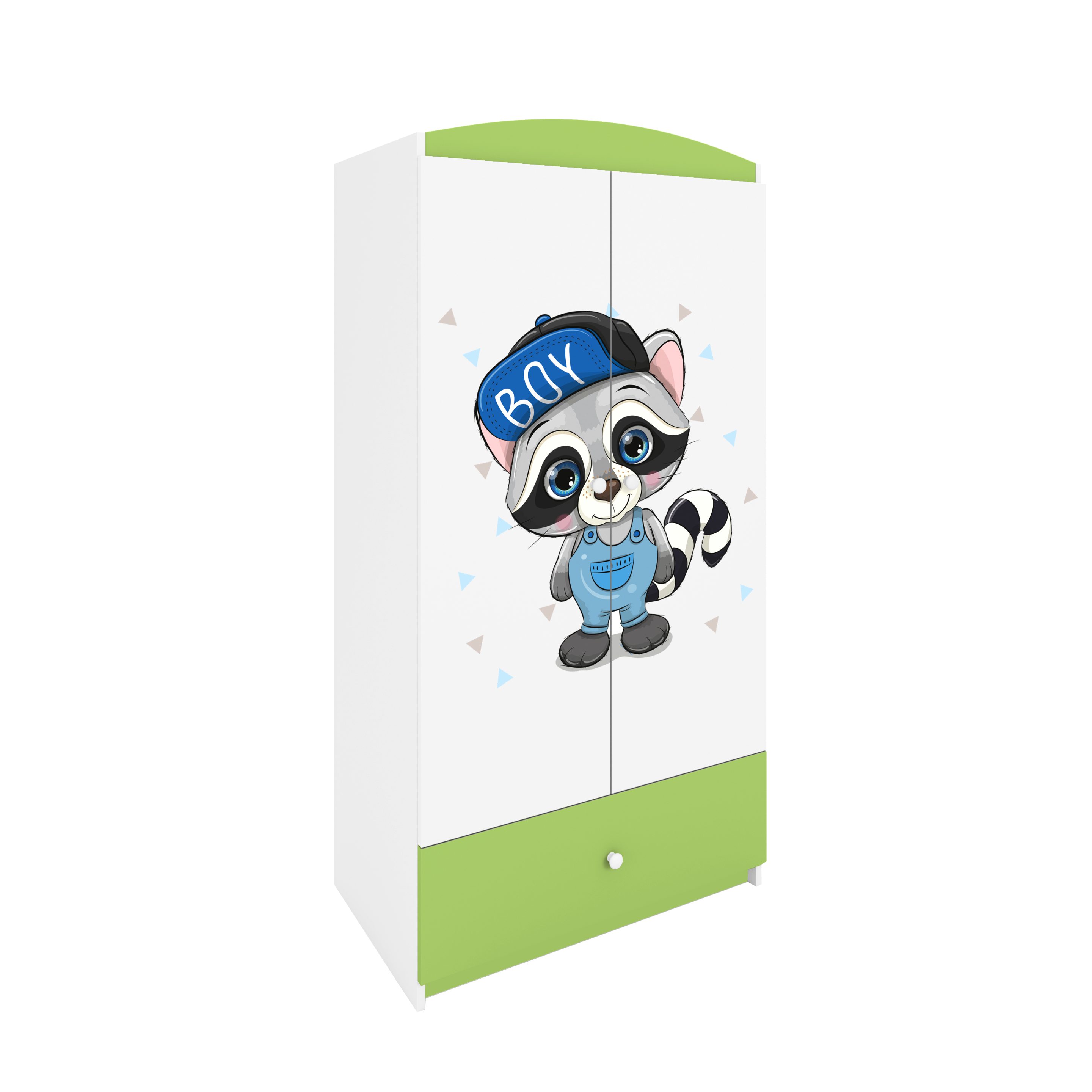 Raumhirsch Furniture Kinderkleiderschrank mit Motivauswahl - Kleiderschrank für Kinder (Kinderzimmerschrank für Jungen, Mit Ablagefächern & Kleiderstange) robuste Verarbeitung, kindgerecht, verschiedene Farben & Designs