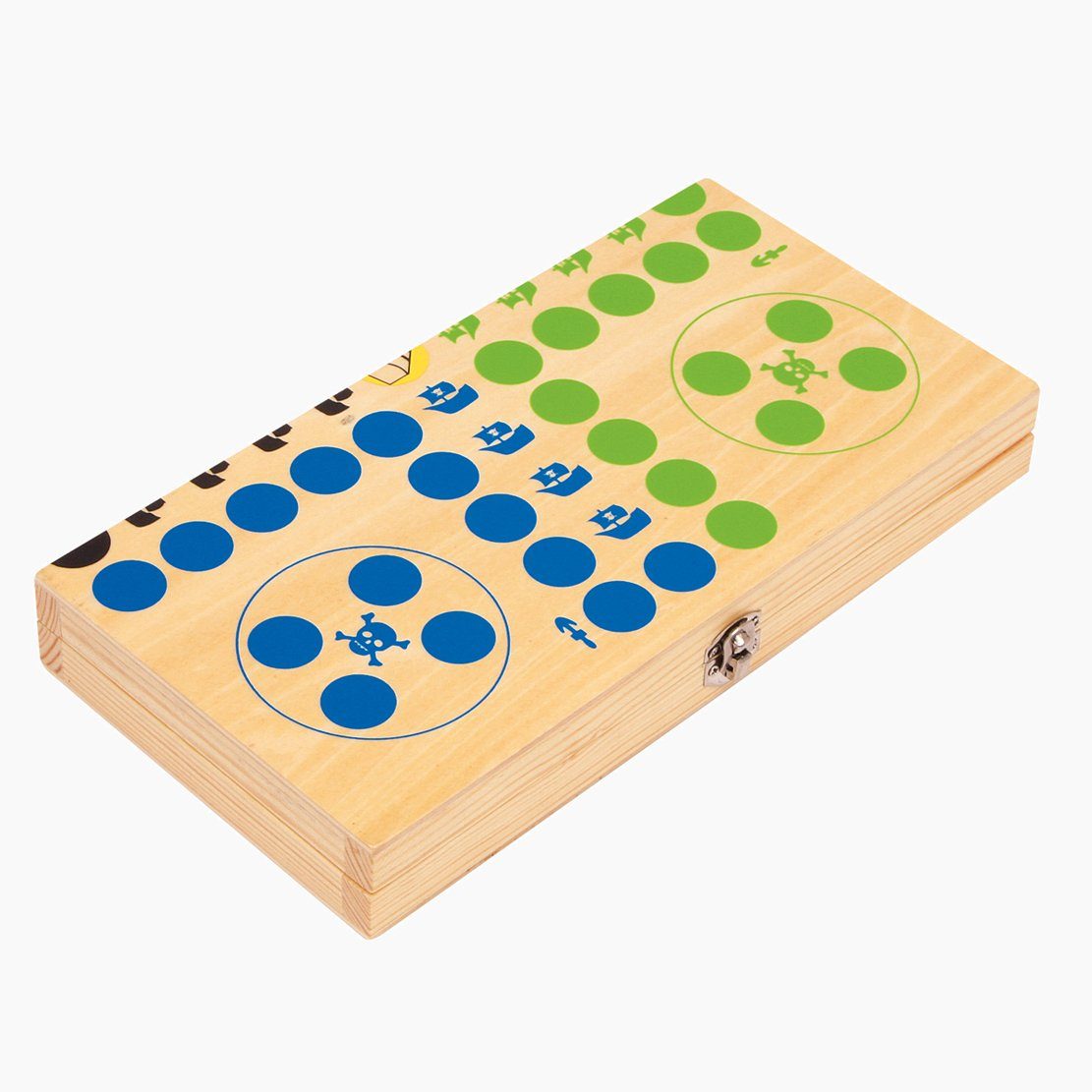 Small Foot Spielesammlung Ludo Piraten, Kinderspiel, Der Klassiker der Gesellschaftsspiele,Klappbar.