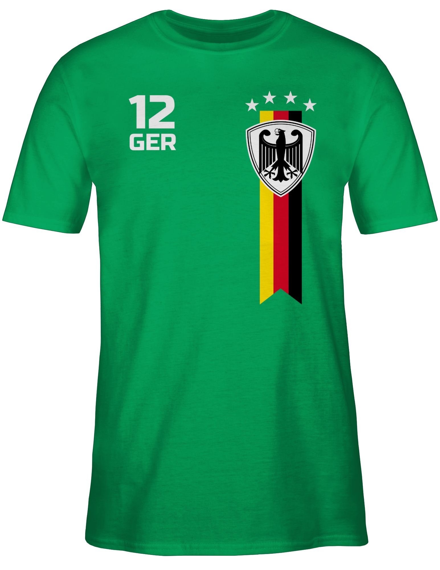 T-Shirt Fan Grün WM Shirtracer 2024 Deutschland EM Fussball 2