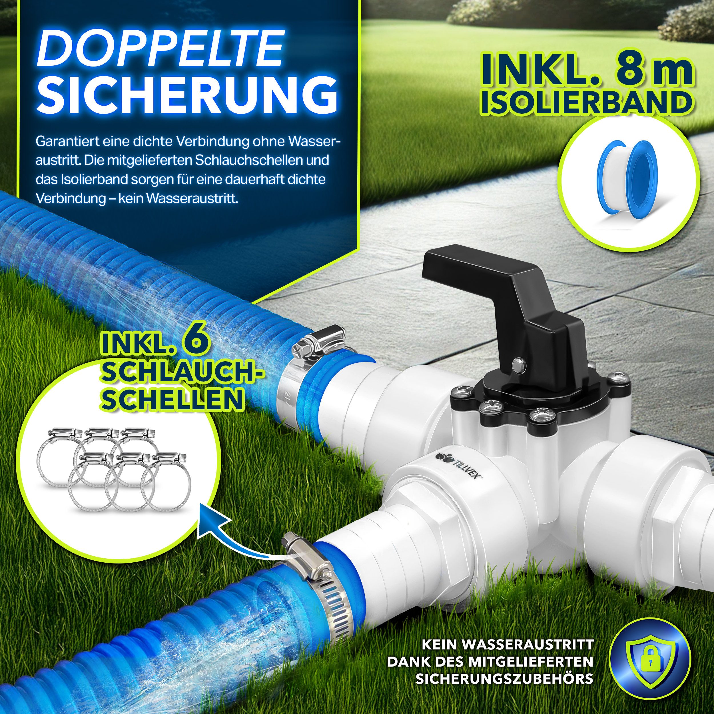 tillvex Sandfilteranlage tillvex® Bypass Set Pool günstig online kaufen
