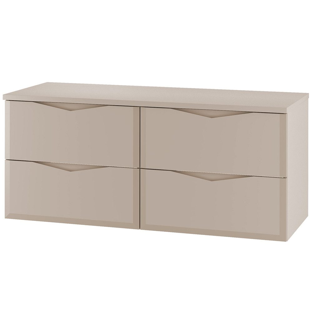 Lomadox Waschbeckenschrank DORIDA-140 Waschtischunterschrank Badezimmerschrank 120 cm breit modern kaschmir